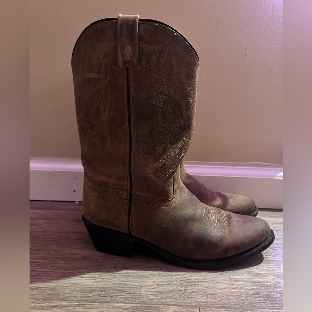 Smokey Mountain Boots π’Style 3034Y Brown Leather in Menβs size 7, EUC (worn 2x) - Picture 4 of 12